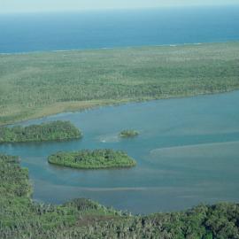 Aerial view, Lake Cootharaba, Noosa River, Noosa Heads, 29 December 2004