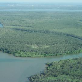 Aerial view, Noosa River, 29 December 2004
