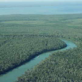Aerial view, Noosa River, 29 December 2004