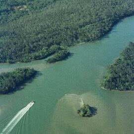 Aerial view, Noosa River, 29 December 2004