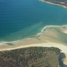 Aerial view, Noosa River mouth and Bar, Noosa Heads, 14 July 2007