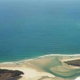 Aerial view, Noosa River mouth and Bar, Noosa Heads, 14 July 2007