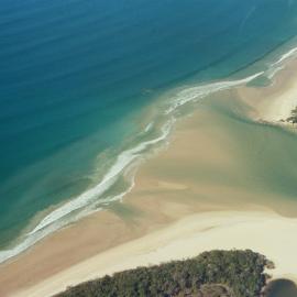 Aerial view, Noosa River mouth and Bar, Noosa Heads, 14 July 2007