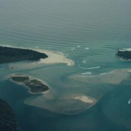 Aerial view, Noosa River mouth and Bar, Noosa Heads, 14 July 2007