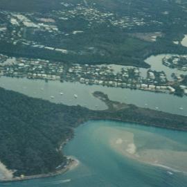Aerial view, Noosa River mouth and Bar, Noosa Heads, 14 July 2007