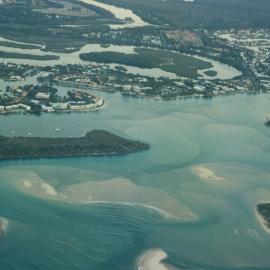 Aerial view, Noosa River mouth and Bar, Noosa Heads, 14 July 2007