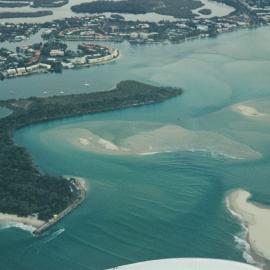 Aerial view, Noosa River mouth and Bar, Noosa Heads, 14 July 2007