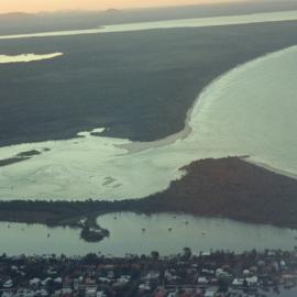 Aerial view, Noosa River mouth and Bar, Noosa Heads, 14 July 2007