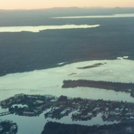 Aerial view, Noosa River mouth and Bar, Noosa Heads, 14 July 2007