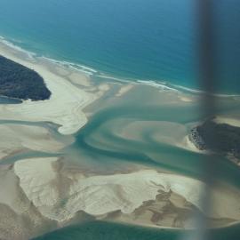 Aerial view, Noosa River mouth and Bar, Noosa Heads, 31 July 2007