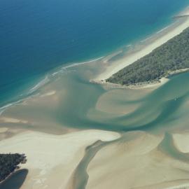 Aerial view, Noosa River mouth and Bar, Noosa Heads, 31 July 2007