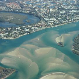 Aerial view, Noosa River mouth and Bar, Noosa Heads, 31 July 2007