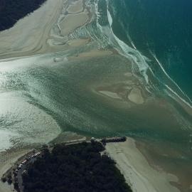 Aerial view, Noosa River mouth and Bar, Noosa Heads, 31 July 2007