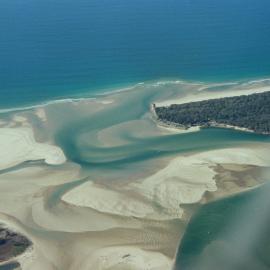 Aerial view, Noosa River mouth and Bar, Noosa Heads, 31 July 2007