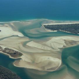 Aerial view, Noosa River mouth and Bar, Noosa Heads, 31 July 2007
