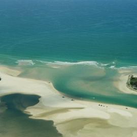 Aerial view, Noosa River mouth and Bar, Noosa Heads, 7 October 2006