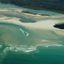 Aerial view, Noosa River mouth and Bar, Noosa Heads, 7 October 2006