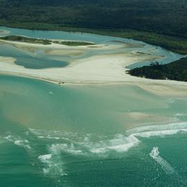 Aerial view, Noosa River mouth and Bar, Noosa Heads, 7 October 2006