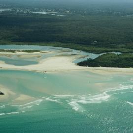 Aerial view, Noosa River mouth and Bar, Noosa Heads, 7 October 2006