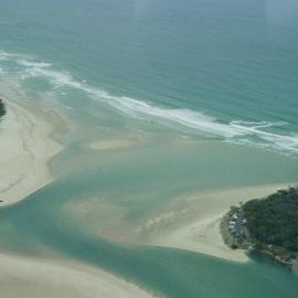 Aerial view, Noosa River mouth and Bar, Noosa Heads, 20 February 2007