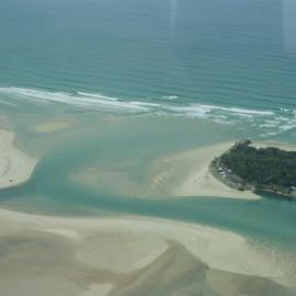 Aerial view, Noosa River mouth and Bar, Noosa Heads, 20 February 2007