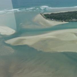 Aerial view, Noosa River mouth and Bar, Noosa Heads, 20 February 2007