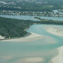 Aerial view, Noosa River mouth and Bar, Noosa Heads, 20 February 2007