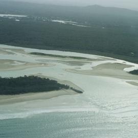 Aerial view, Noosa River mouth and Bar, Noosa Heads, 20 February 2007