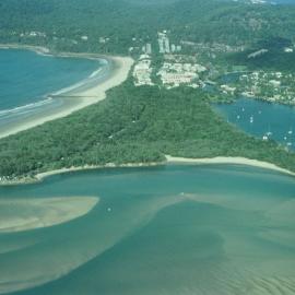 Aerial view, Noosa River mouth and Bar, Noosa Heads, 10 April 2005