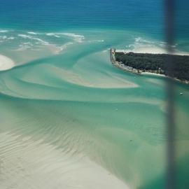 Aerial view, Noosa River mouth and Bar, Noosa Heads, 10 April 2005