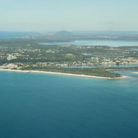 Aerial view, Noosa River mouth and Bar, Noosa Heads, 11 May 2006