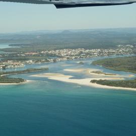 Aerial view, Noosa River mouth and Bar, Noosa Heads, 11 May 2006