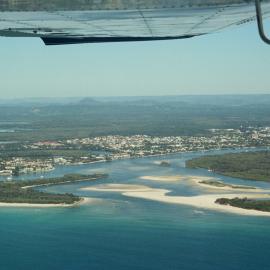 Aerial view, Noosa River mouth and Bar, Noosa Heads, 11 May 2006