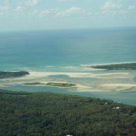 Aerial view, Noosa River mouth and Bar, Noosa Heads, 11 May 2006