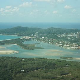 Aerial view, Noosa River mouth and Bar, Noosa Heads, 11 May 2006