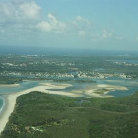 Aerial view, Noosa River mouth and Bar, Noosa Heads, 11 May 2006