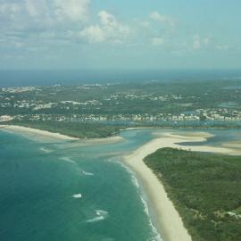 Aerial view, Noosa River mouth and Bar, Noosa Heads, 11 May 2006