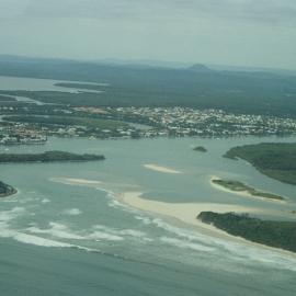 Aerial view, Noosa River mouth and Bar, Noosa Heads, 16 March 2006