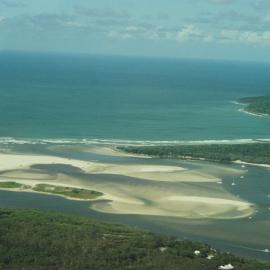 Aerial view, Noosa River mouth and Bar, Noosa Heads, 16 March 2006