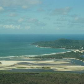 Aerial view, Noosa River mouth and Bar, Noosa Heads, 16 March 2006