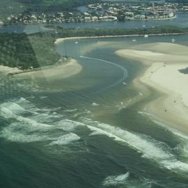 Aerial view, Noosa River mouth and Bar, Noosa Heads, 16 March 2006