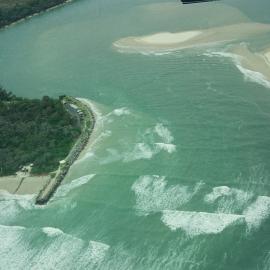 Aerial view, Noosa River mouth and Bar, Noosa Heads, 16 March 2006