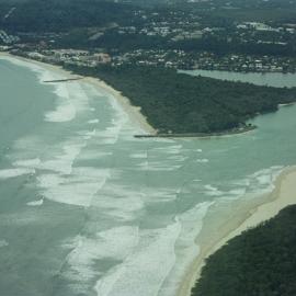 Aerial view, Noosa River mouth and Bar, Noosa Heads, 16 March 2006