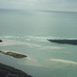 Aerial view, Noosa River mouth and Bar, Noosa Heads, 16 March 2006