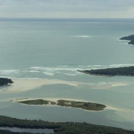 Aerial view, Noosa River mouth and Bar, Noosa Heads, 16 March 2006