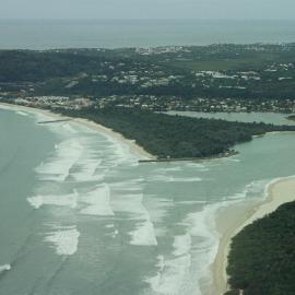 Aerial view, Noosa River mouth and Bar, Noosa Heads, 16 March 2006