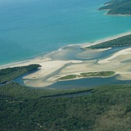 Aerial view, Noosa River mouth and Bar, Noosa Heads, 20 June 2007