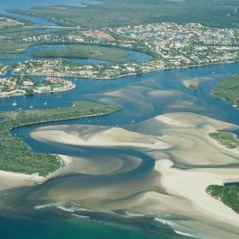 Aerial view, Noosa River mouth and Bar, Noosa Heads, 20 June 2007