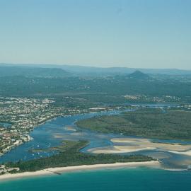 Aerial view, Noosa River mouth and Bar, Noosa Heads, 20 June 2007