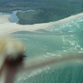 Aerial view, Noosa River mouth and Bar, Noosa Heads, 17 December 2005